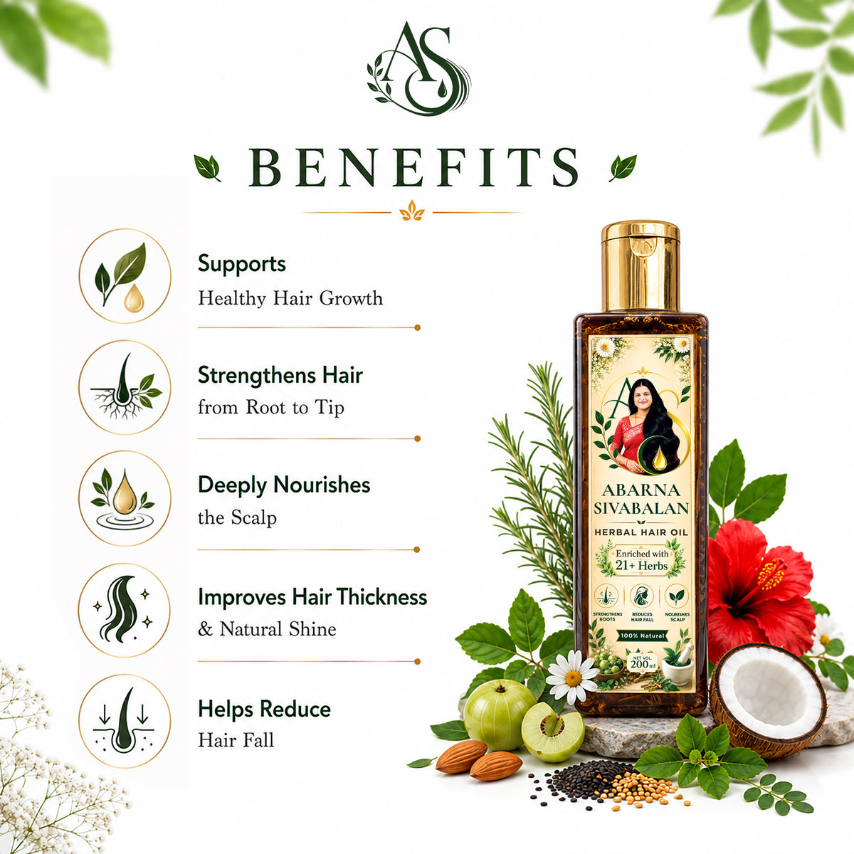 Herbal Hair Oil 1 x 200 ml pack (200 ml)