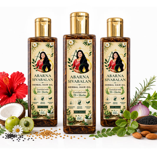 Herbal Hair Oil 3 x 200ml pack (600 ml)